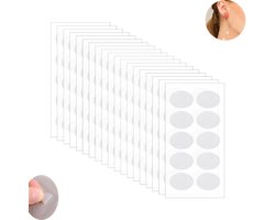 20 stuks - Oorbellenstickers - Oorlelsteunstickers - Transparante onzichtbare oorbellenstickers - Onzichtbare beschermfolie voor de oorlel - Stevige oorlelsteunstickers - Bieden effectieve ondersteuning aan de oorlel en voorkomen doorhangen