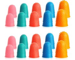 20 Stuks Rubber Vingerbeschermers voor Geld Tellen, Sorteren en Sportactiviteiten, Herbruikbaar en Verkrijgbaar in Diverse Maten en Kleuren