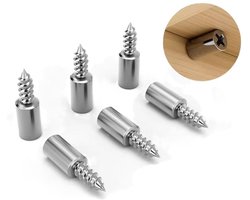 20 Stuks Sterke Plankdrager schroeven - Kastschroeven voor plank - Kastplank houder - Glasplaat houder – Planksteunnagels - Metalen plankhouder voor kastmeubilair - LOUZIR
