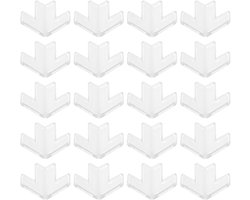 20 stuks transparante randbeschermers, T-rubberen tafelhoekbeschermers, voor meubels, bureaus, kasten en muren