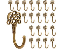 20 stuks Vintage metalen wandhaken - wandkapstok - kapstok - Wandhaken - Handdoekhaken - Antiek brons - 2,65*5,7*3,05 cm
