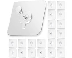 20 Stuks Zelfklevende Hangende Nagels, Zelfklevende Fotohaken, Ponsvrij kleverig haak, zelfklevende nagel muur haak, voor het ophangen van foto's, fotolijsten, muurschilderingen, posters, enz.