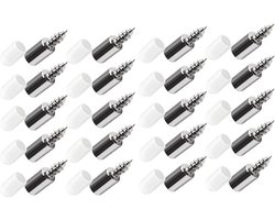 20 stuks - Zelftappende schroeven -plankdragers- Plankbevestigingen-met antislip huls-voor meubels, kasten, boekenkasten