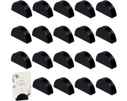 20 Stuks Zwarte Acryl Visitekaartjeshouders met Sleuf voor Tafelnummers, Menu's en Foto's voor Bruiloften, Verjaardagen en Feestelijkheden