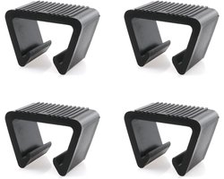 20 stuks zwarte meubelklemmen, buitentuin klemmen, tuinbank bevestigingsmiddelen, connectoren, buitenmeubels terras klemmen, tuinmeubels eetkamerbevestigingsmiddelen, 5,25 CM-Stijl 1