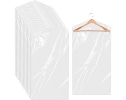 20 Transparante kledingzakken Plastic verpakkingszakken Stofdichte ophangzakken Stofdichte kleding Beschermende stomerijzakken Geschikt voor kostuums en overhemden (60 x 90 cm)