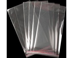 20 transparante zakjes met kleefstrip - zelfklevend - 11 x 20 cm - showcases - 20x zakje - Zelfsluitend - zelfklevende flappen.