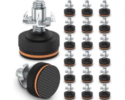 20 verstelbare meubelniveaus, met vloerklembeschermer, 3/8 inch (ongeveer 0,9 cm) zware niveauvoeten met rubberen pad, beenuitlijner, schroef in tafels, stoelen, banken, kasten, werkbanken
