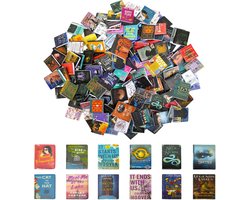 200 Miniatuur Poppenhuisboeken Set - Kleine Decoratie Accessoires Schaal 1:12 voor Huis, Kantoor en Bibliotheek