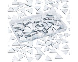 200 Pcs Triangular Mosaic Mirror - 0.9 Inch Decorative Acrylic Mirror - Self Adhesive Craft Mini Mirror Tiles - Small Wall Mirror voor Arts Crafts Photo Props Framing