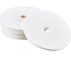 200 Percolator Koffiefilters - Vervangende Koffiefilters - Ongebleekte Wegwerp Koffiefilters - Platte Ronde Witte Mesh Filters - Geperforeerd - Geschikt voor Camping Koffiezetapparaten - 9,5 cm