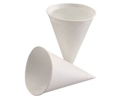 200 Puntbekers, suikerriet-papier 100 ml Ø 7 cm · 9,5 cm wit , Palmwas – Coating
