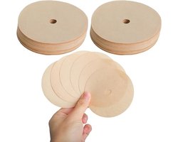 200 ronde koffiefilters van natuurlijk papier, 9,5 cm doorsnee, geschikt voor percolators en koffiezetapparaten