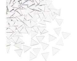 200 stuks 0,7 inch mini driehoekige mozaïektegels - Zelfklevende decoratieve acryl spiegeltjes - Wandstickers voor thuisdecoratie en creatief handwerk