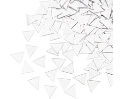 200 Stuks 0.7 Inch Mini Mozaïek Tegels Driehoek Zelfklevende Decoratieve Acryl Spiegel Tegels voor Wanddecoratie, Creatief Knutselen en Sieraden Maken, Felgekleurde Decoratie