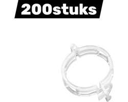 200 stuks - Plantenclips - Kweekclips - Hangers - Entclips - Geschikt voor entclips, tomatenclips, komkommerclips - Wit