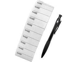 200 stuks strijkbare naamlabels met pen - wasbare labels - geweven labels voor kleding, schooluniformen, tassen, handdoeken, hoeden, handschoenen, sjaals