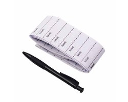 200 stuks strijkbare naamlabels - Strijkbare stoffen labels - Kledinglabels - Inclusief pen - Voor wasgoed, strijken, kleding en schoolspullen - Wit