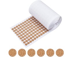 2000 Stuks 10mm Zelfklevende Kurk Pads, Ronde Kurk Dots voor Meubels, Antislip Beschermers voor Tafel en Kasten, 1.5mm Dikte