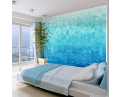 200cm X 140cm - Fotobehang - Azure pixel