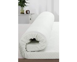200x200 Topmatras - 9cm dik - Nasa Traagschuim - Afritsbaar en wasbaar - Topper Topdek - Visco
