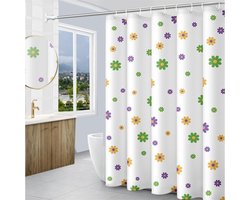 200x220cm Badkamer Douchegordijn - Sneldrogend Badgordijn met Haken - Waterdicht en Schimmelwerend Douchegordijn - met 12 Douchegordijnringen - voor Douche en Bad