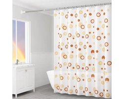 200x220cm Badkamer Douchegordijn - Sneldrogend Badgordijn met Haken - Waterdicht en Schimmelwerend Douchegordijn - met 12 Douchegordijnringen - voor Douche en Bad