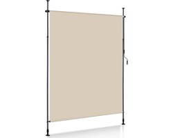 200x270cm Rolgordijn voor buiten - crème - Rolgordijn - Rolgordijnen - Zonwering - Zonweringen - UV-bestendig - Uittrekbaar en in hoogte verstelbaar