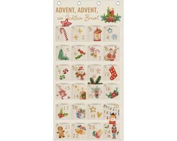 2026 als wandkalender van stof, adventskalender om te vullen met 24 vakken, kerstkalender, wandtapijt, hangend aan de muur, deur, decoratie, kerstkalender voor jongens en meisjes