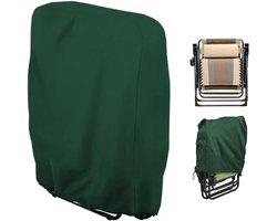 20/34*71*110cm - Tuinstoelhoezen - Opvouwbare ligstoel hoes - 210D Oxford stoffen tuinstoelhoezen - Stofhoes voor stoel - Stofkap - Tuinaccessoires - opvouwbare ligbedhoes - met opbergtas - groen