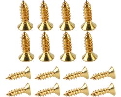 20pcs Brass Wood Screws - M3.5x12mm Phillips - Zelftappende Schroeven voor Deurhengsels, Houten Meubels en Huishoudelijke Apparaten