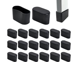 20pcs PVC Stoelpootkap - 40x20mm Stoelpoot Bescherming - Slipbestendig Ovale Tafel Stoelpootkap - Geluiddempende Stoelpoot Plastic - Vloerbescherming Deksel voor Stoelpoot - Buitenmeubilair