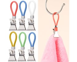 20pcs Theedoek Hangclips - Metaal Theedoek Opslagclips - Multicolore Badhanddoeken Kleding Squeegee voor Huizen Keuken Strand Badkamer (5 Kleuren)