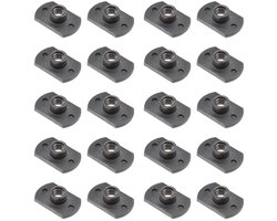 20Pcs Welding Nuts M6 Tab Base UNC Carbon Steel Machine Screw T-shaped 2 Projection For Furniture Vehicles Caster and - ShopVlot