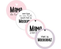 20x assorti stickers Moeder | Moederdag | Mama De Liefste | Mama de beste | Sluitsticker | Verjaardag