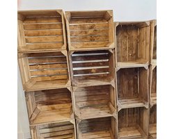 20x fruitkist 50x40x30cm - Oude/Vintage/gebruikte kisten van hout