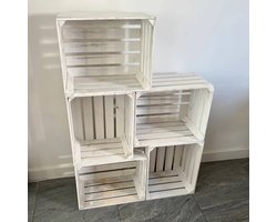 20x kist set - 20 Nieuwe fruitkisten 50x40x30 cm - Wit