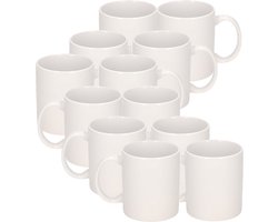 20x Onbedrukte witte mokken 300 ml - blanco koffiemok