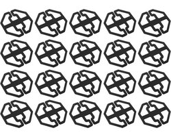 20x Pruimenhouder Autostoel - Vaste Knop Fauteuilhoes - Antislip Gesp Bankhoes - Fauteuilhoes (zwart)