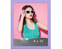 20x25 cm Paarse fotolijst - Gekleurde massief houten Scandinavische stijl