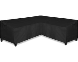 215x215x87cm - Tuinmeubelhoezen - Beschermhoes voor loungeset - Weersbestendige Beschermhoes voor Hoekbank - Waterdichte Tuinbankhoes - Afdekking Tuinmeubelen - Zwart - Weerbestendig