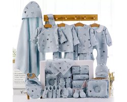 22-delig Newborn Baby Kleding Jongens | Baby Cadeau - 22 stuks | Kraam cadeau | Babyshower Cadeau Set | 0-6 Maanden - Blauw