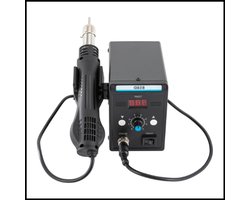 220V SMD Soldeerstation 858D – Hetelucht Reparatiestation – LED-display – Instelbare Temperatuur 100–500°C – PID Snelle Verwarming – Borstelloze ventilator – 3 Verwisselbare Nozzles – Precisie Elektronica Reparatie
