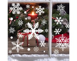 228 Stuks sneeuwvlok raamstickers - Winter sneeuwvlok raamstickers - Wit Kerst sneeuwvlok raamstickers - Sneeuwvlokken met meerdere elementen - Raamstickers - Geschikt voor woonaccessoires en kerst- en winterraamdecoraties - Wit