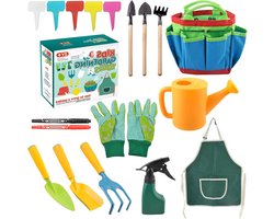 23-delige Tuinset voor Kinderen met Schep, Gieter en Speelgoed Tuin Gereedschap voor Buitenactiviteiten