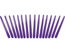 24 cm Conische Kaarsen voor Kandelaars en Kaarshouders - 16 stuks - Lange, Druipvrije Sierkaarsen met Lange Brandduur - Kaarsenset Paars