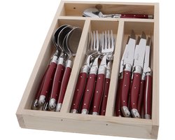 24-delig Laguiole Bestekset - op kleur gesorteerd - model op voorraad - goede kwaliteit Bestekset