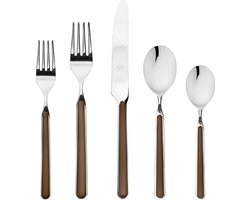 24-delig Stainless Steel Bestekset met Groene Handvatten Voorservies