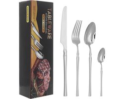 24-delige Bestekset RVS - Compleet Diner- en Theeservies voor 6 Personen