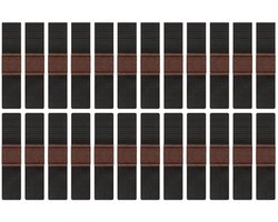 24 Stoelpootbeschermers - Stoelpootbeschermers - Klittenbandsluiting - Antislip, slijtvast, geluidsdempend - Geluidsdempende vilten stoelpootbeschermers - Vloerbescherming - Geschikt voor sledestoelen en schommelstoelen